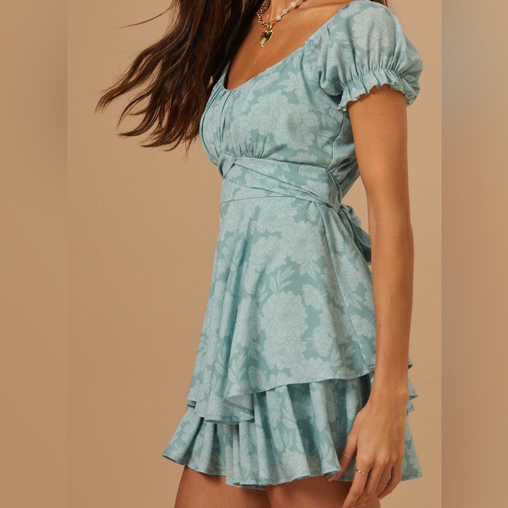Altard State Sage Green Floral Dress/Skort
